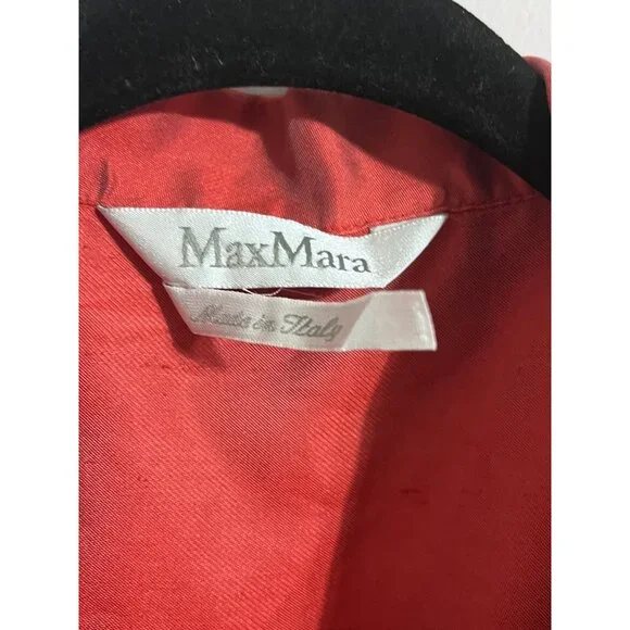 MAXMARA Shantung Wrap Dress Rust size Large*